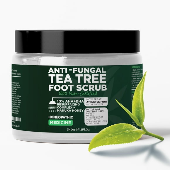 Exfoliante para pies Terramed, eliminador de callos con aceite de árbol de té, 250 ml
