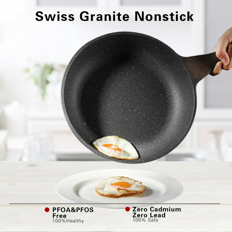 SENSARTE Nonstick Frying Pan Skillet, Swiss Granite Coating