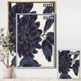 thumbnail image 2 of Fleur Métallique Indigo Dorée - Toile Encadrée Traditionnelle, 2 of 3