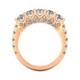 thumbnail image 4 of Certified 2.00 Carat TW Diamond Five Stone Wedding Band in 14k Rose Gold (G-H Color, I2-I3 Clarity), 4 of 5