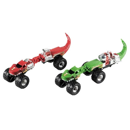 Ten Dollar Toys For Boys Juvale Dinosaur Car Toys - 2-Pack Kids Take-Apart Dino Car, 6 Pieces per Set, Build Your Own Monster Truck Toy, Birthday, for Boys 3 Years and Above, Red and Green, 10 x 2.7 x 2.8 inches ()