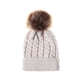 thumbnail image 1 of Gorro de lana tejido a crochet para mujer, cálido para invierno, con orejeras y bolas de pelo, 1 of 8