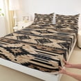 thumbnail image 7 of Manfei Hippie Aztec Bed Sheets Queen, Pale Brown Queen Sheet Sets, Bohomian Western Bedding Sets Queen Size, Microfiber Room Decoration, 4 Pieces, 7 of 7