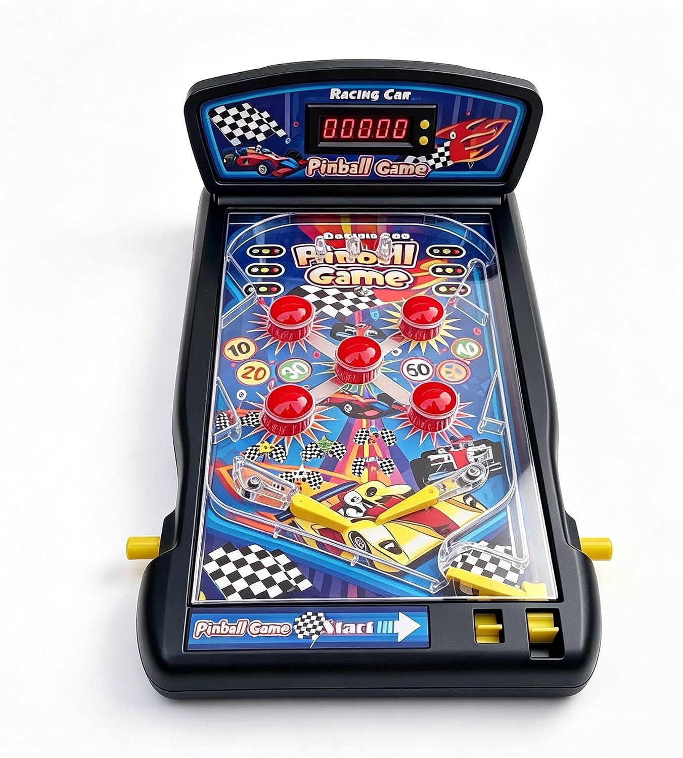 Trisquirrel Racing Car Pinball Machine, Tabletop Arcade Toy With