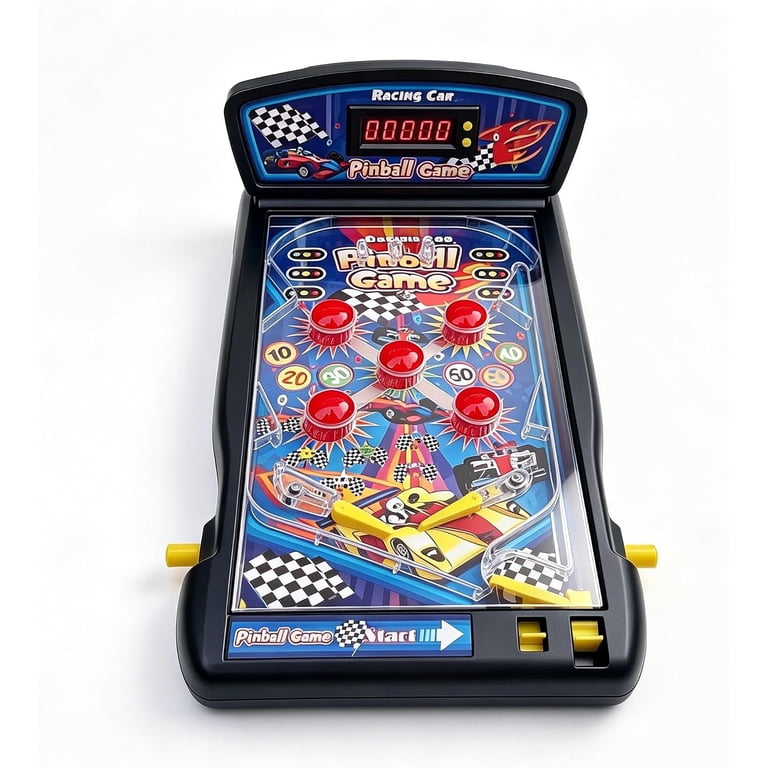 Trisquirrel Racing Car Pinball Machine, Tabletop Arcade Toy With