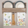 thumbnail image 4 of SOME THING Anemone Flower Hummingbird Kitchen Towels Dish Towels, 18x26 Inch Seasonal Spring Summer Wild Floral Holiday Decoration Hand Towels Set of 2, 4 of 6