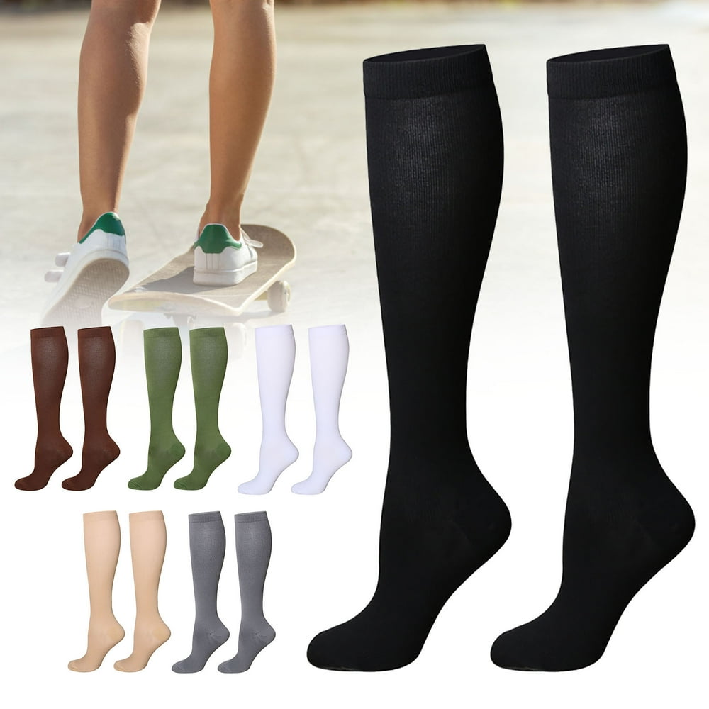 Besufy Adult Sports Compression Stockings Women Solid Color Cycling
