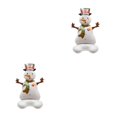 thumbnail image 4 of Destyer Beautiful Balloon Christmas Decorations Party Essentials Christmas Gifts multicolor Stretching Snowman 2Set, 4 of 6