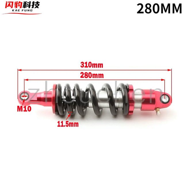 Accesorios para motocicleta todoterreno, amortiguador trasero ajustable universal, adecuado para Apollo Kawasaki Monkey M3