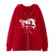 thumbnail image 5 of Sudaderas oscuras europeas y americanas para hombres y mujeres, sudaderas con capucha, parejas góticas, sudaderas Harajuku con cremallera de gran tamaño, 2023, 5 of 5