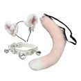 thumbnail image 2 of Conjunto de orejas y cola de gato Yinane aro para el pelo disfraz novedoso Rosa, 2 of 8