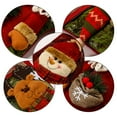 thumbnail image 3 of TETOU 1Pcs 18'' Christmas Stocking 3D Plush Santa, Snowman, Elk Xmas Character Classic Large Stockings for Family Kids Holiday Christmas Party Decorations, 3 of 7