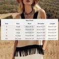 thumbnail image 3 of Babysbule Women's Western Cowboy Sleeveless V Neck Tank Top Contrast Trim Fringe Hem Casual Summer Blouse for Daily Wear Party Vacation, 3 of 6