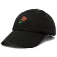 thumbnail image 2 of DALIX Red Rose Hat Premium Embroidered Baseball Cap Mens Womens in Black, 2 of 6