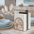 thumbnail image 5 of Metal Bookends for Shelves Modern Decor Heavy Duty Study Book Support Stoppers for Office Desk Shelf Room 5.3"x4.3"x6.1" Cast Iron Simple Brown Book Ends 1 Pair (Landscape), 5 of 8