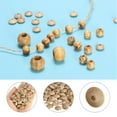 thumbnail image 5 of Uxcell 13mm Natural Wood Beads, 150Pcs Unfinished Wooden Abacus Beads Disc Abacus Spacer Beads, 5 of 5