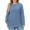 Light Gray, variant on Womens Plus Size Basic Tops Loose Fit Button Decor Tunics Fashion Ribbed Knit Pullover Sweaters