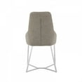 thumbnail image 4 of Benzara Fabric Upholstered Dining Chairs with Steel Base, Set of Two, Gray and Silver, 4 of 5