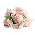 thumbnail image 4 of Vintage Artificial Silk Flowers Bouquet Home Wedding Decoration,Pink Rose, 4 of 7