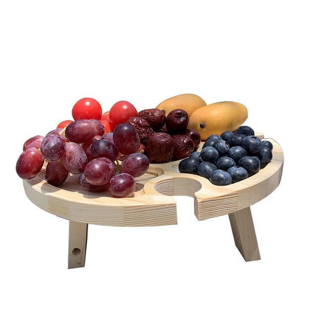 Greeniant de picnic portátil plegable de con soporte de vidrio Fácil de almacenar para Garden Beach Travel Kits de desorden para acampar Greeniant OD013910-00