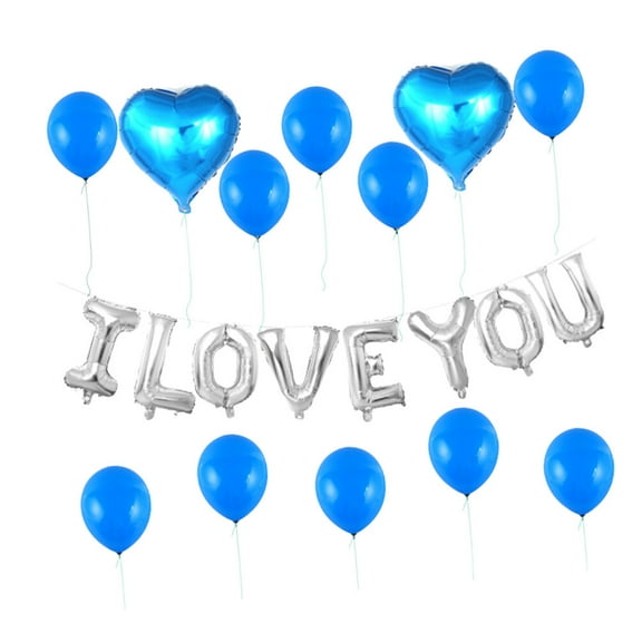 SEWCHICS 21-Piece Aluminum Foil Balloons Set, Assorted Heart Shapes in Multiple Colors for Wedding, Proposal, Party Decorations
