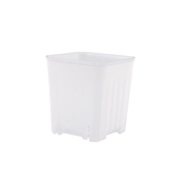 Advancent Maceta para vivero, macetas para plantas, maceta suculenta, lavabo de plástico para jardín, oficina, balcón, decoración de Jardín y Patio Transparente S
