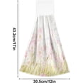 thumbnail image 3 of SKYSONIC Kitchen Towels with Hanging Loop, Cosmos Flowers Vintage Dish Towels for Kitchen, Absorbent Kitchen Hand Towels 2 Piece Sets, 12"x17", 3 of 6