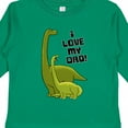 thumbnail image 4 of Inktastic I Love My Dad with Baby and Daddy Brontosauruses Boys or Girls Long Sleeve Toddler T-Shirt, 4 of 5