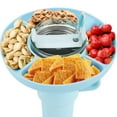 thumbnail image 2 of POINTERTECK Snack Ring for Cup 4 Compartment Snack Container Safe Silicone Cups Snack Tray Reusable Cups Snack Platters Portable Effortless to Clean Snack Ring for 40 oz Cups (White ), 2 of 11