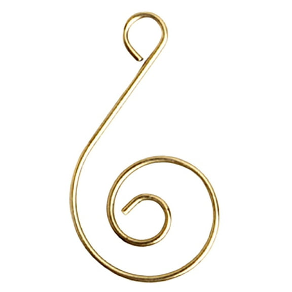 50 Pcs Christmas Wreath Hooks Golden Multifunctional S Shaped Wrought Iron Hangers for Decoration Christmas Tree
