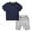 D, variant on Toddler Boy Summer Clothes Children's Summer Solid Color Short Sleeve T Shirt and Shorts Breathable Cotton Athleisure Two Piece Suit Infant Boys Outfits A 2 Years-3 Years