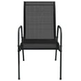 thumbnail image 2 of vidaXL Chaises de Jardin 6 Pcs Acier et Textilène Noir, 2 of 4