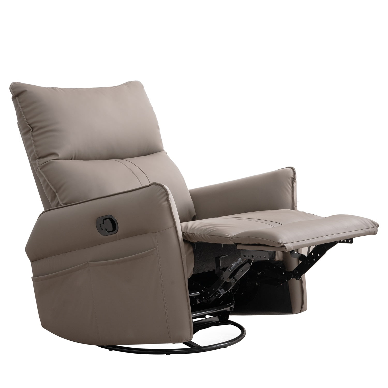 Kadyn Rocking Recliner Chair, 360 Degree Swivel Nursery Rocking Chair, Home Theater Seating with USB Charging Ports for Living Room Bedroom, Brown Kadyn Rocking Recliner Chair, 360 Degree Swivel Nursery Rocking Chair, Home Theater Seating with USB Charging Ports for Living Room Bedroom, Brown