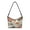 Beige-Dragonfly Mandala Flower, variant on Santa Claus Print Leather Hobo Purse for Women, Snowman Plaid Print Shoulder Handbag with Smooth Zipper, Small Crescent Travel Underarm Sling Bag for Christmas