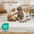 thumbnail image 4 of ODIKA 4'x6' Boho Farmhouse Striped Distressed Geometric Borders Tassel Stripe Washable Area Rug None for Home Office, Under Desk, Non-Slip Chair-Friendly, Flatwoven, 4 of 7