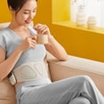 thumbnail image 1 of Back Support Belt, Heat Therapy Wrap, Ergonomic Design, For Office/Travel, 3-Mode Heating, Breathable Fabric, Lumbar Pain Relief, Adjustable Straps, Posture Aid, Daily Comfort | Rubber, White, 1 of 6