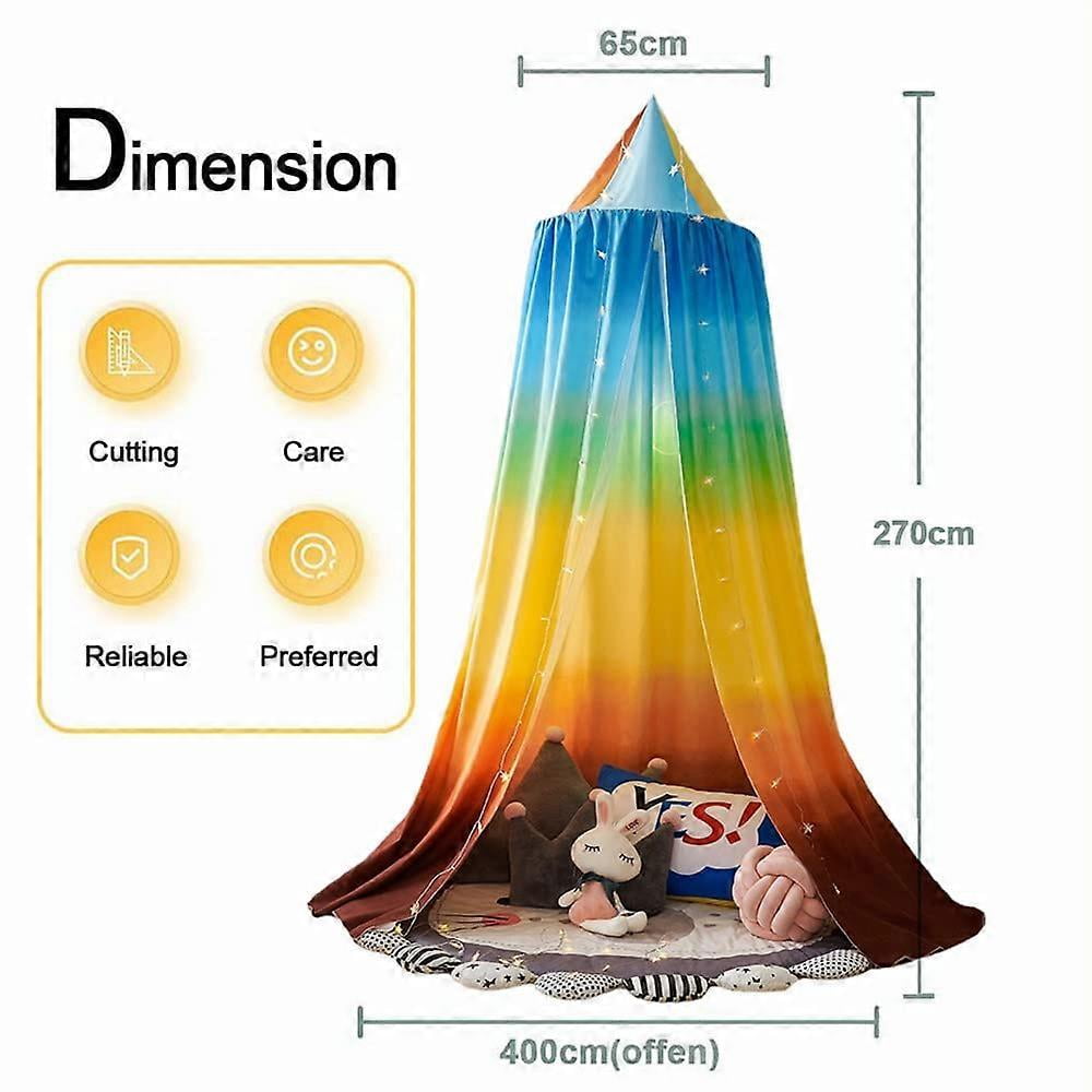 Dark Blue Starry Sky Bed Canopy 65x270cm