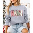 thumbnail image 2 of Nana Ink-Printed Lace Christmas Sweatshirt Grandma Holiday Sweater -Each Saying Sold Separately Gray Sweatshirt Adult Small, 2 of 4