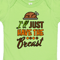thumbnail image 4 of Inktastic I'll Just Have the Breast with Turkey Illusration Boys or Girls Baby Bodysuit, 4 of 5