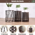 thumbnail image 4 of Y&M Set of 3 Round Heavy-Duty Side Table End Table, Coffee Table for Indoor Multifunctional Use, Outdoor Garden Stool Plant Stand-Pure Brown, 4 of 8