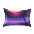 thumbnail image 7 of Yayeee Pillowcase Queen Size Set of 2 Satin Wrinkle Resistant Pillow Case, Pink Digital Art, 7 of 7