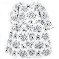 thumbnail image 3 of Hudson Baby Infant Girl Quilted Cotton Dress and Leggings, Black Toile, 0-3 Months, 3 of 4