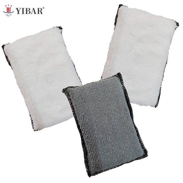 1PC/3PCS Double Side Car Interior Scrubbing Sponge For Leather Interior Car Wash Pad No Scratch Car Microfiber Scrubbing Sponge1PC He Qiyong unisex