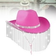 thumbnail image 5 of Cowboy Hat Stylish Comfortable Durable Sunhat for Carnival Festivals Parties Pink, 5 of 9