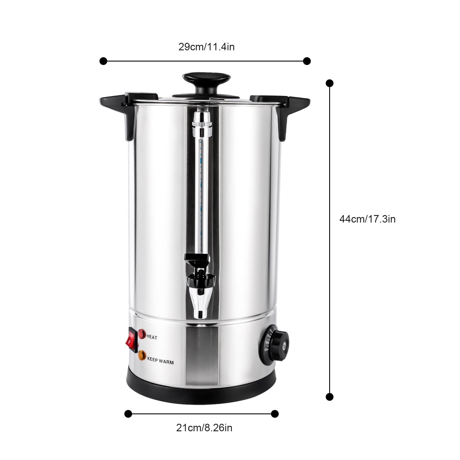 Electric Kettle Hot Water Boiler 10L/ 2.64gal Stainless Steel Tea Urn Coffee