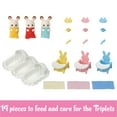 Calico Critters Triplets Care Set, Dollhouse Playset with 3 Figures and ...