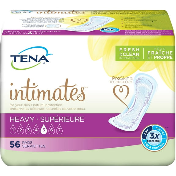 2 Pack - Tena Intimates Heavy Regular Incontinence Pad for Women, 56 Count