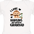 thumbnail image 4 of Inktastic Monkey I Love Hanging out with My Grandad Boys or Girls Long Sleeve Baby Bodysuit, 4 of 5