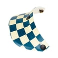 thumbnail image 1 of Cubierta de visera para casco, protector solar de 3 broches, visera parasol para Azul blanco, 1 of 9