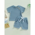 thumbnail image 3 of Baby Pajamas Newborn Boy Girl Cute Solid Color Lounge Set 6M 12M 18M 24M 3Y Sleepwear Pjs Nightwear Gender Neutral Baby Clothes, 3 of 10